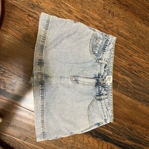 Princess Polly Light Blue Denim Skort